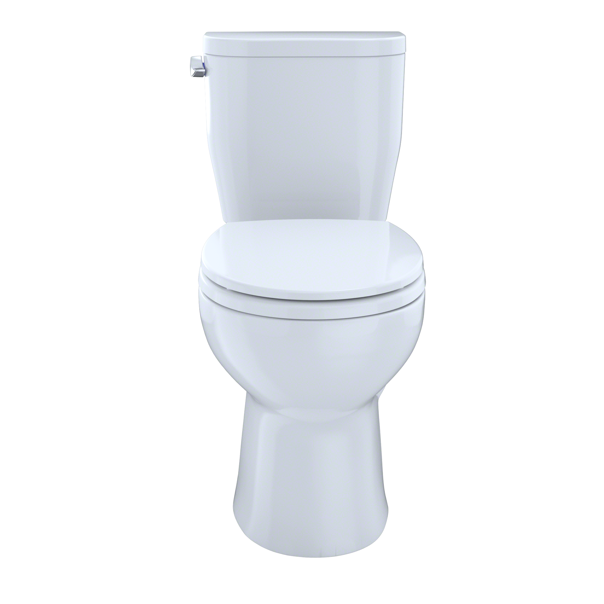Toto Entrada Two Piece Round Universal Height Toilet 1.28 GPF Less Seat in Cotton White