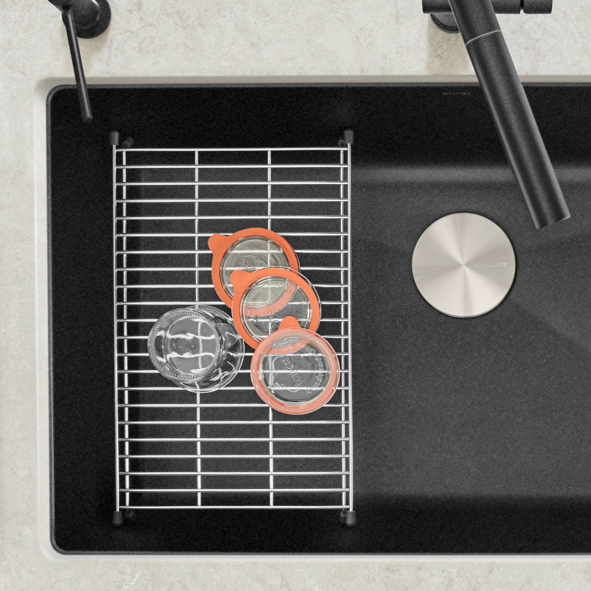 Blanco 233542: Stainless Steel Floating Sink Grid (Fits Precis 2.0, Cascade Super Single, 1.75 and Large Bowl)