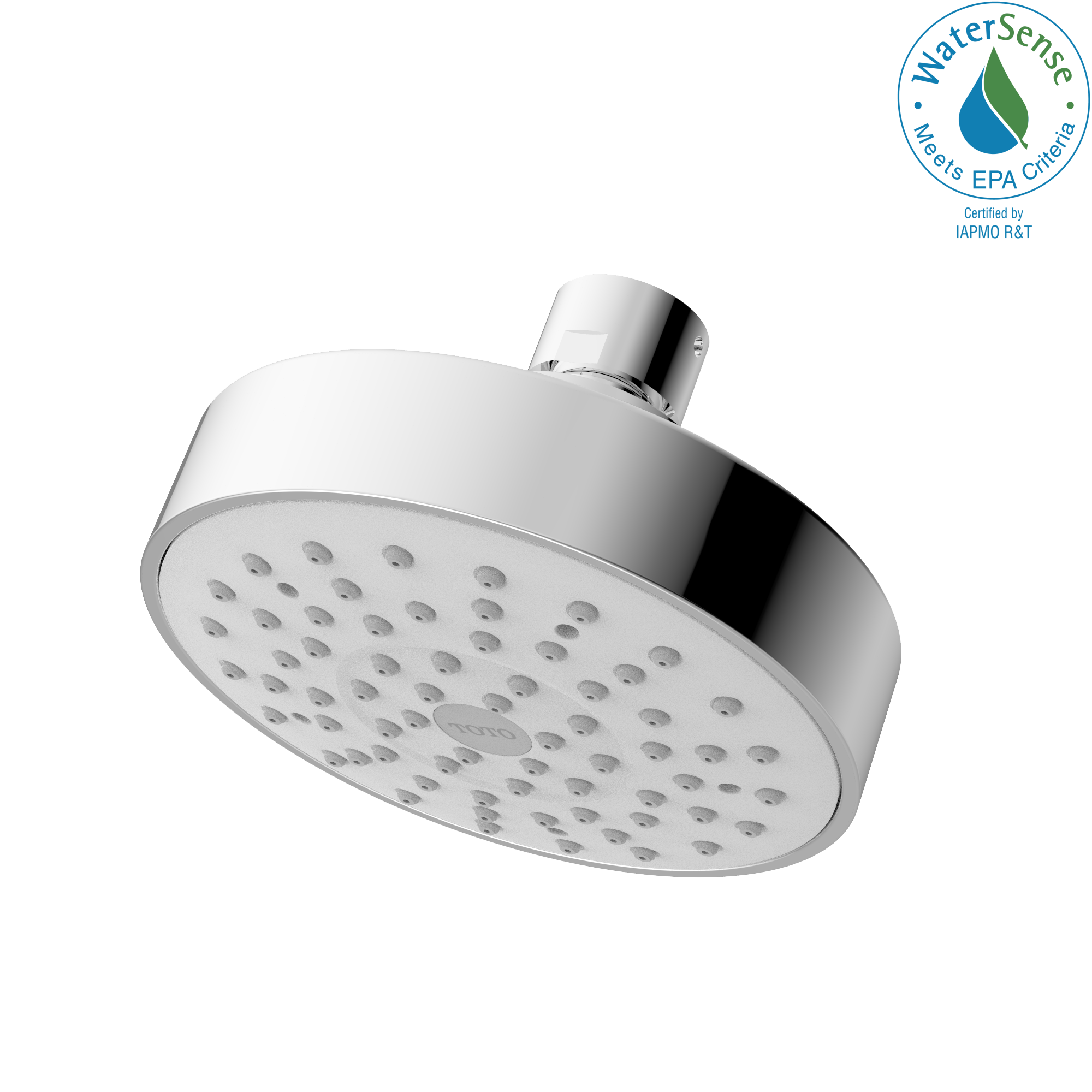 Toto L Series Modern Round Single Spray 4 inch 1.75 GPM Shower Head, Polished Chrome - TBW01012U4#CP