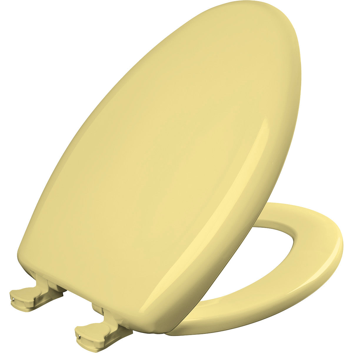 Bemis 1200SLOWT 211 Elongated Plastic Toilet Seat in Yellow with STA-TITE Seat Fastening System, EasyClean and WhisperClose Hinge
