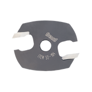 Freud 52-104 finger joint cutter blade with two cutting edges and center hole for router mounting.