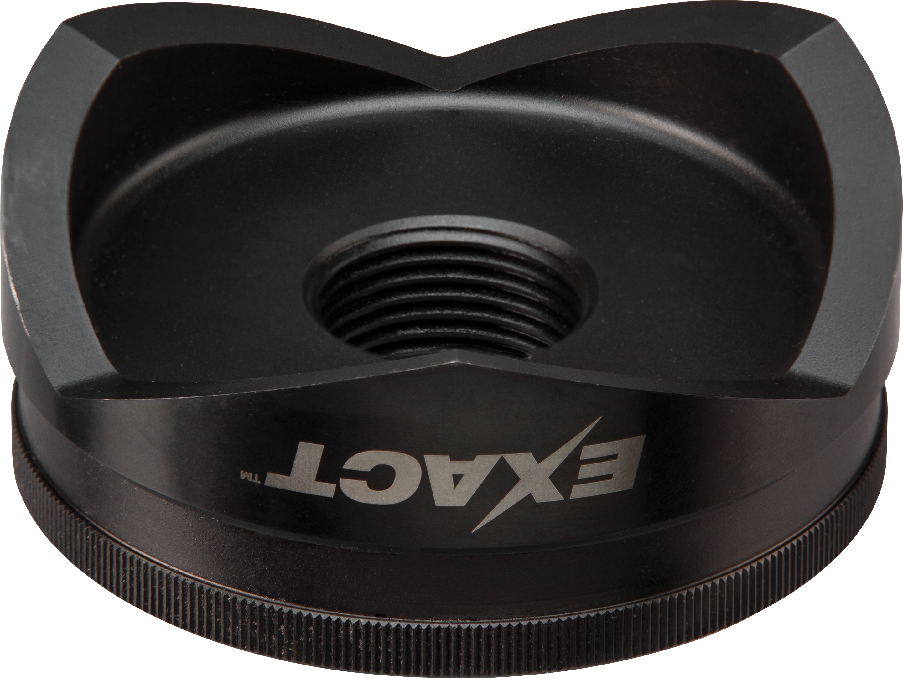 Black Milwaukee EXACT punch tool with threaded center hole and grip base.