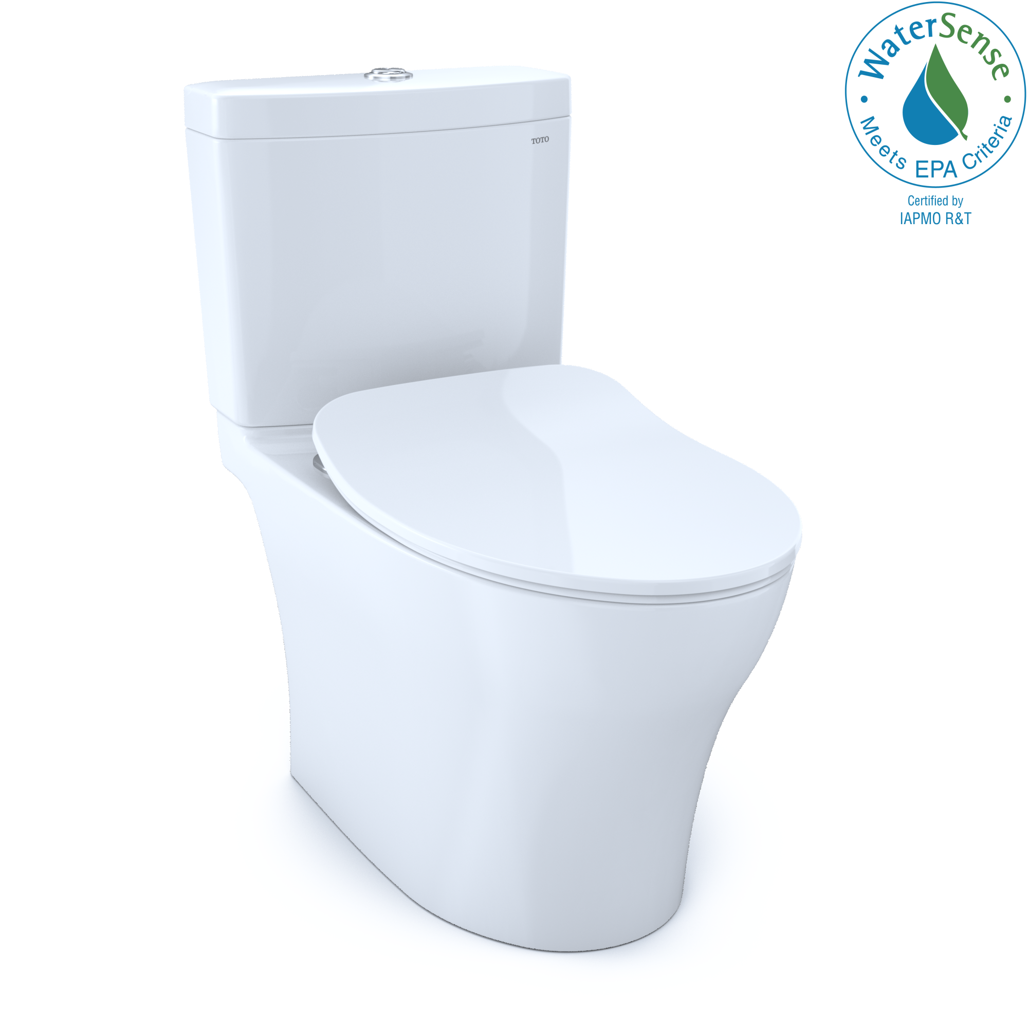 Toto Aquia IV Two Piece Elongated Auto Flush Washlet+ Ready Toilet with CEFIONTECT Dual Flush 0.9 and 1.28 GPF with SS234 SoftClose Seat in Cotton White