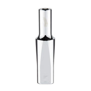 Polished chrome 3/8 in. drive deep socket with 6-point opening and 7mm marking on barrel.