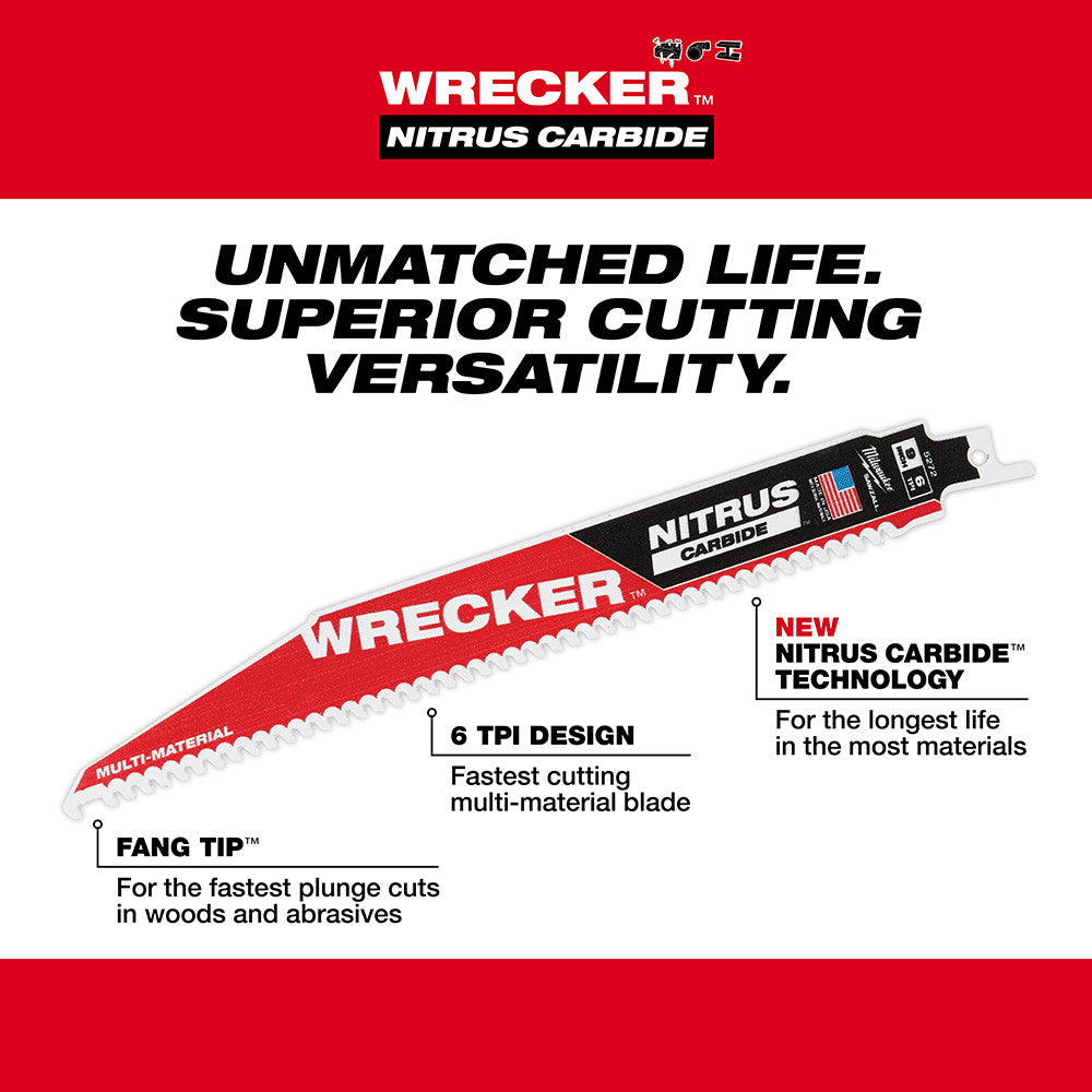Milwaukee 48-00-5573 12" The WRECKER with NITRUS CARBIDE 1PK