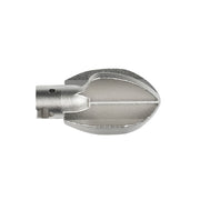 Small metal opening tool with oval-shaped head and cylindrical shaft for 1-1/4" sectional cable.
