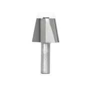 Freud bevel bowl bit with cylindrical shank and angled cutting head, approximately 1-9/16 inches in diameter.