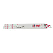 Milwaukee SAWZALL 9-inch reciprocating saw blade with "The Torch" pattern and red/white packaging label.