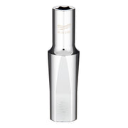 Milwaukee chrome deep socket with 1/2" drive and hexagonal opening, marked with model number 45-34-2100.