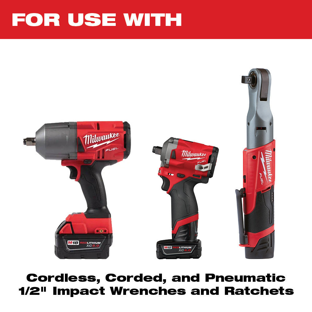 Milwaukee 49-66-6804 Shockwave Impact Duty Socket 1/2" Dr 27PC SAE/MM PACKOUT Set