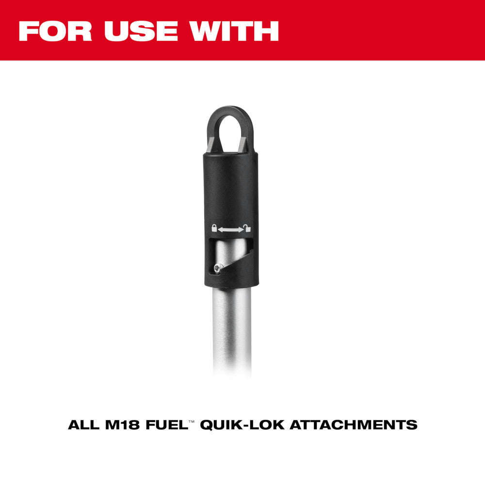 Black and silver M18 FUEL QUIK-LOK attachment hanger with loop handle and locking mechanism.