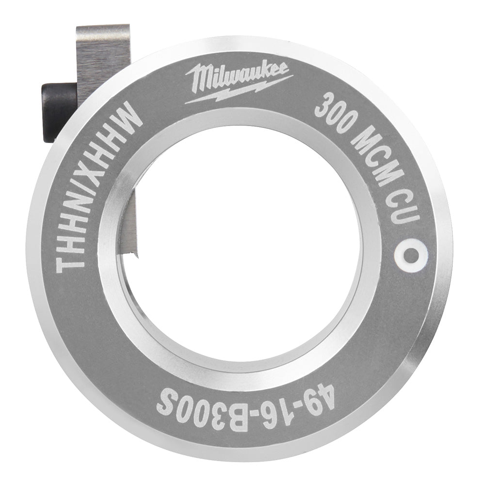 Milwaukee 300 MCM copper THHN/XHHW cable bushing with metal set screw and mounting bracket.