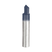 Metal grooving bit with pointed tip and cylindrical shank for woodworking applications.