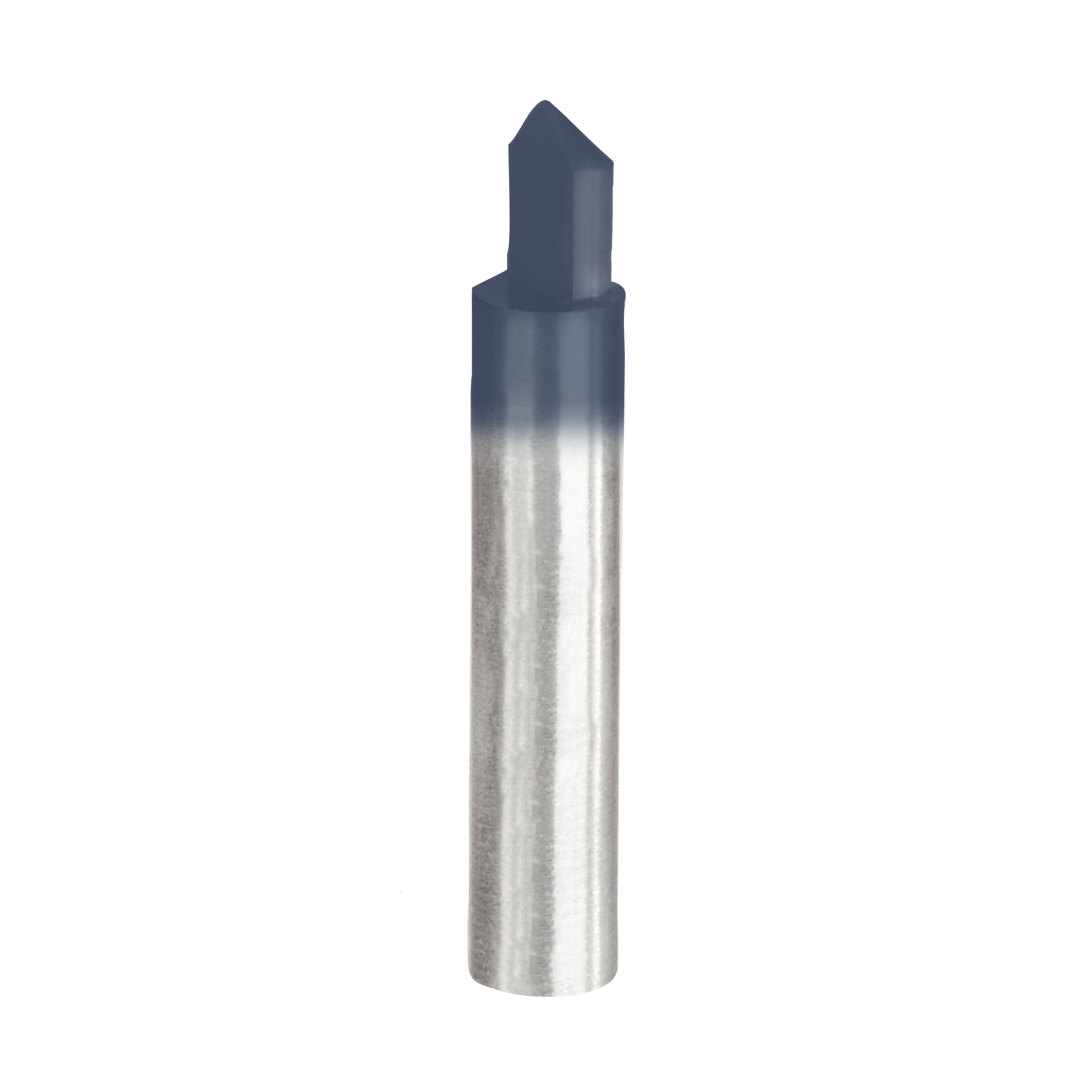 Metal grooving bit with pointed tip and cylindrical shank for woodworking applications.