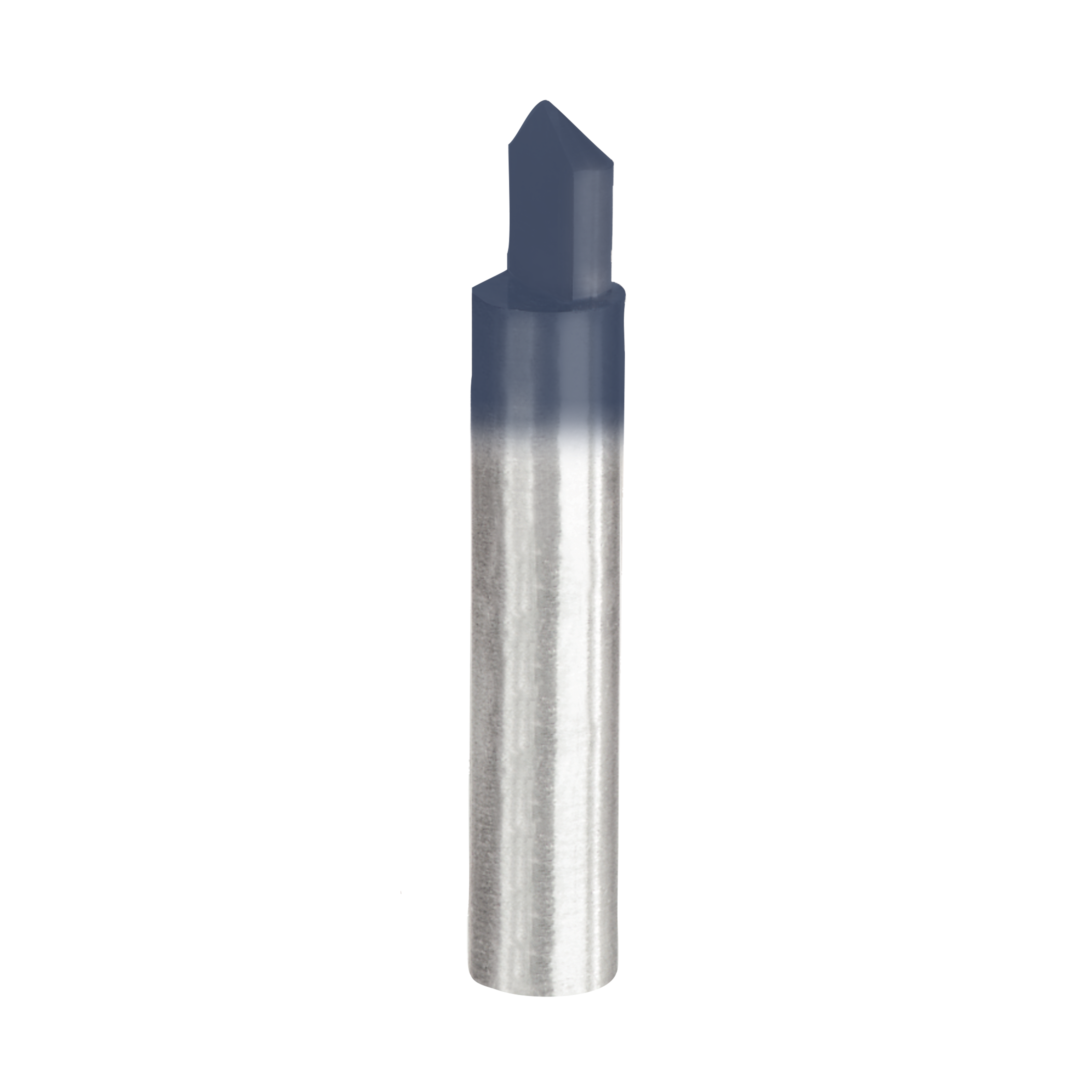 Metal grooving bit with pointed tip and cylindrical shank for woodworking applications.