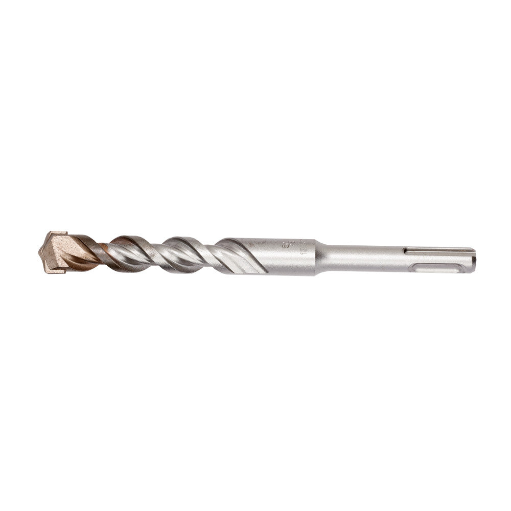 Milwaukee SDS-Plus rotary hammer drill bit with two carbide cutters and spiral flutes, 5/8 inch diameter.