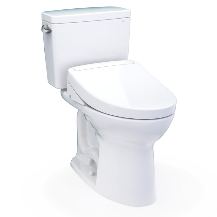 Toto Drake Two Piece Elongated Tornado Flush Toilet with CEFIONTECT 1.6 GPF in Cotton White