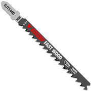 Four-inch Diablo jig saw blade with gray T-shank, black body, red Diablo logo, and coarse teeth marked 6 TPI.
