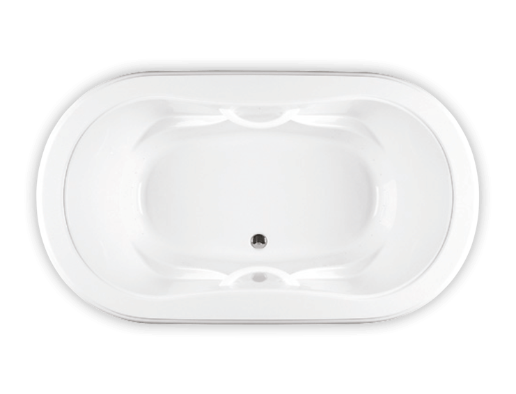 Bain Ultra Elegancia C11 Contour 6636 Oval Drop In 2-Person 46 Gallon 36 Jet Thermomassuer Bathtub with 3" Deck Heated Backrest Heated Headrest 4 Armrests and 2 Grab Bars in White - BELLODB0T-01