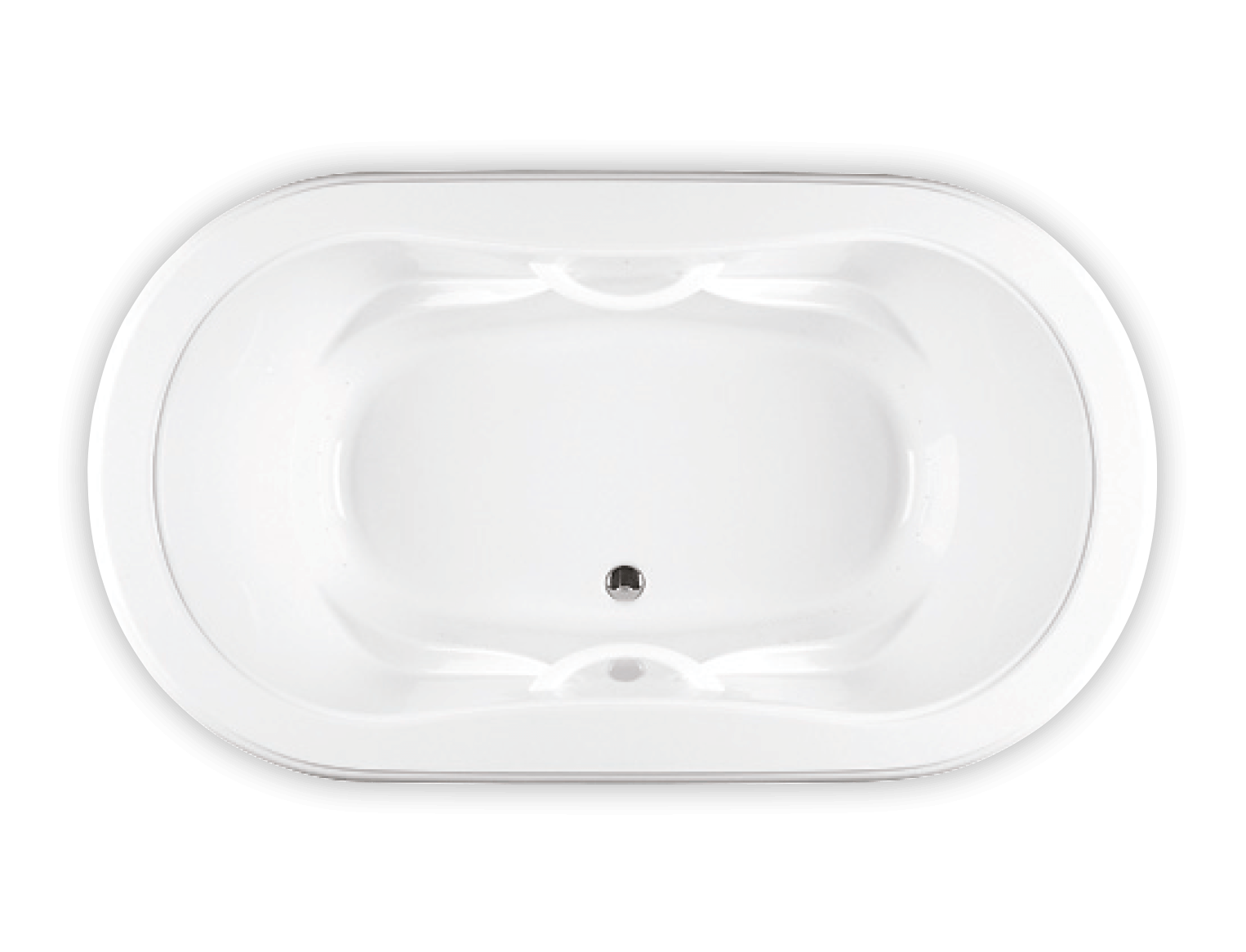 Bain Ultra Elegancia C13 Contour 7242 Oval Drop In 2-Person 60 Gallon 40 Jet Thermomassuer Bathtub with 2" Deck Heated Backrest Heated Headrest 4 Armrests and 2 Grab Bars in Biscuit - BELVODD0T-02