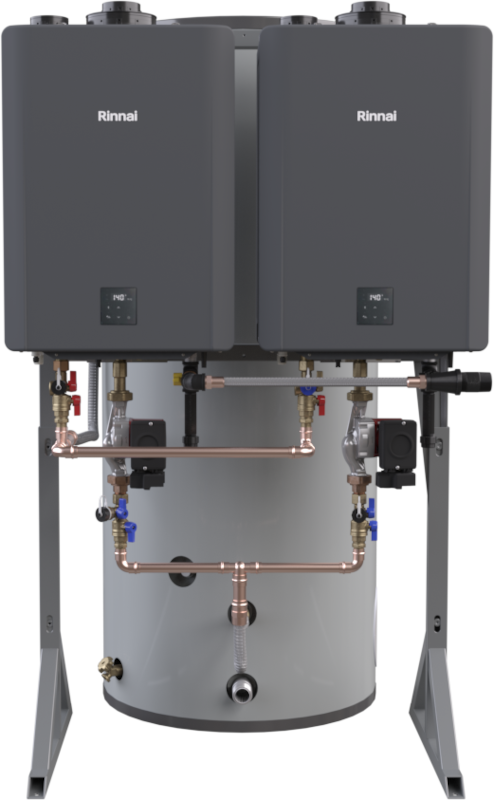 Rinnai CHS HCX Series 398,000 BTU Indoor Natural Gas Horizontal Hybrid Water System with 119 Gallon Tanks - CHS398100HCXIN