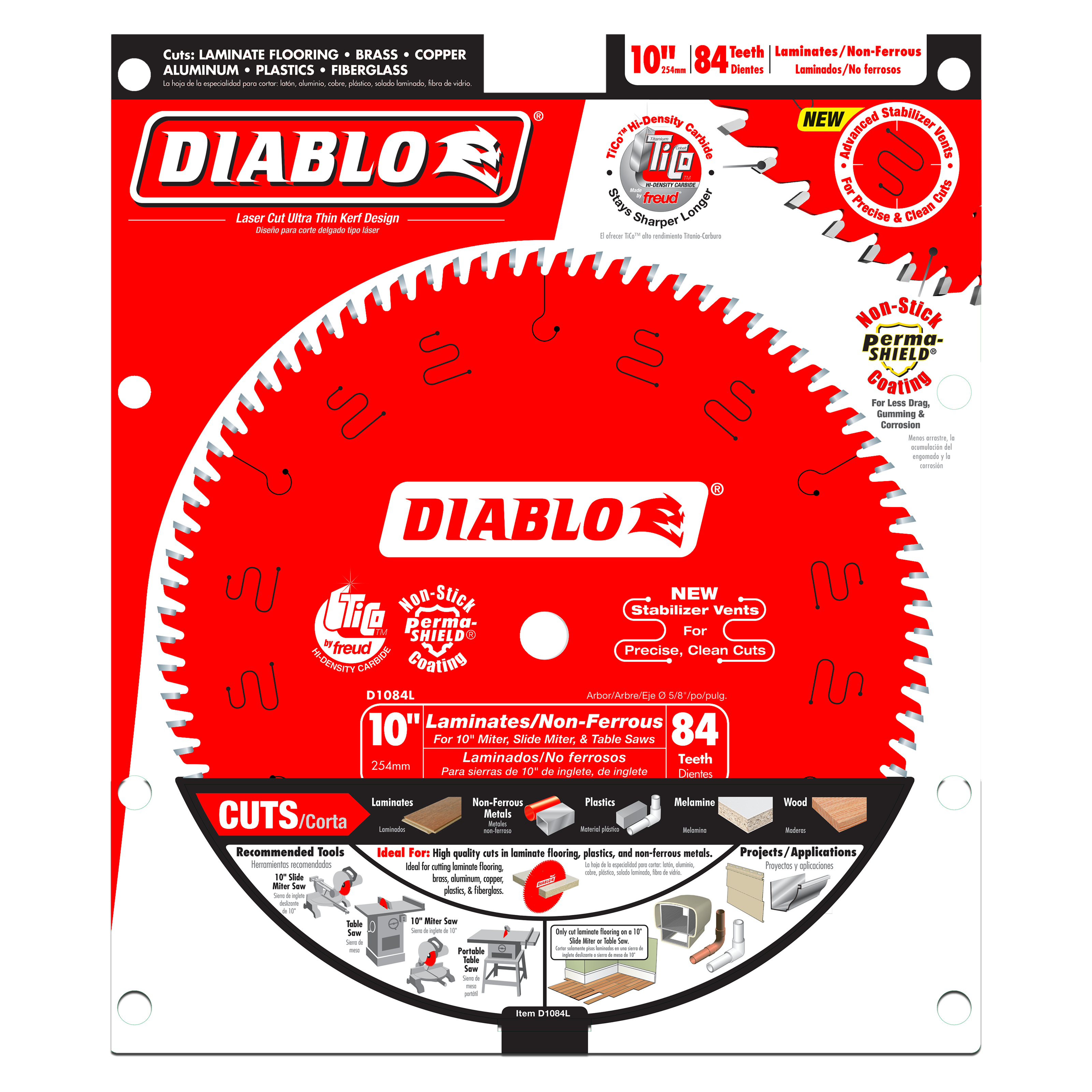 Diablo D1072CD 10 in. x 72 Tooth Composite Material/Plastics TrexBlade