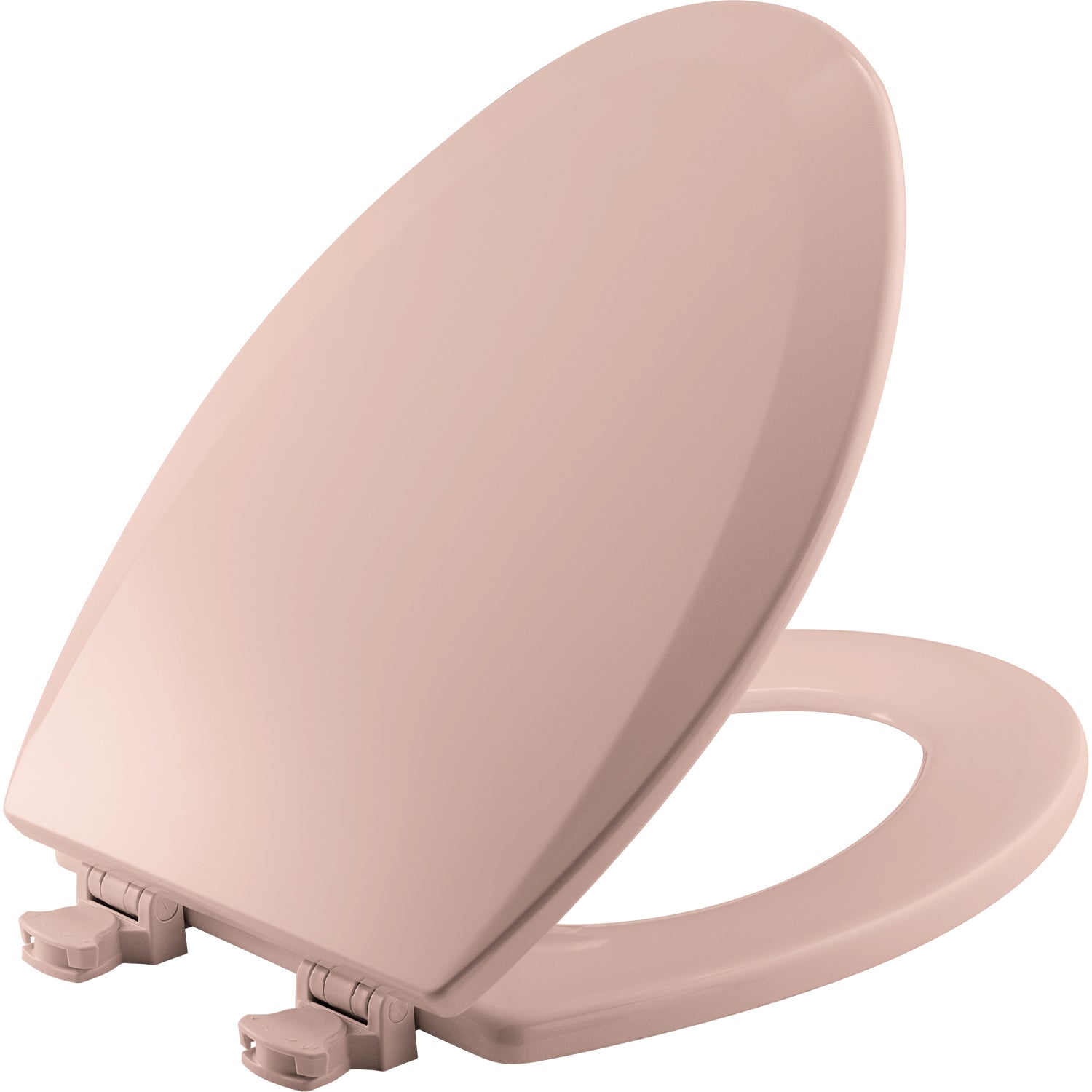 Bemis 1500EC 063 Elongated Enameled Wood Toilet Seat in Venetian Pink with EasyClean Hinge