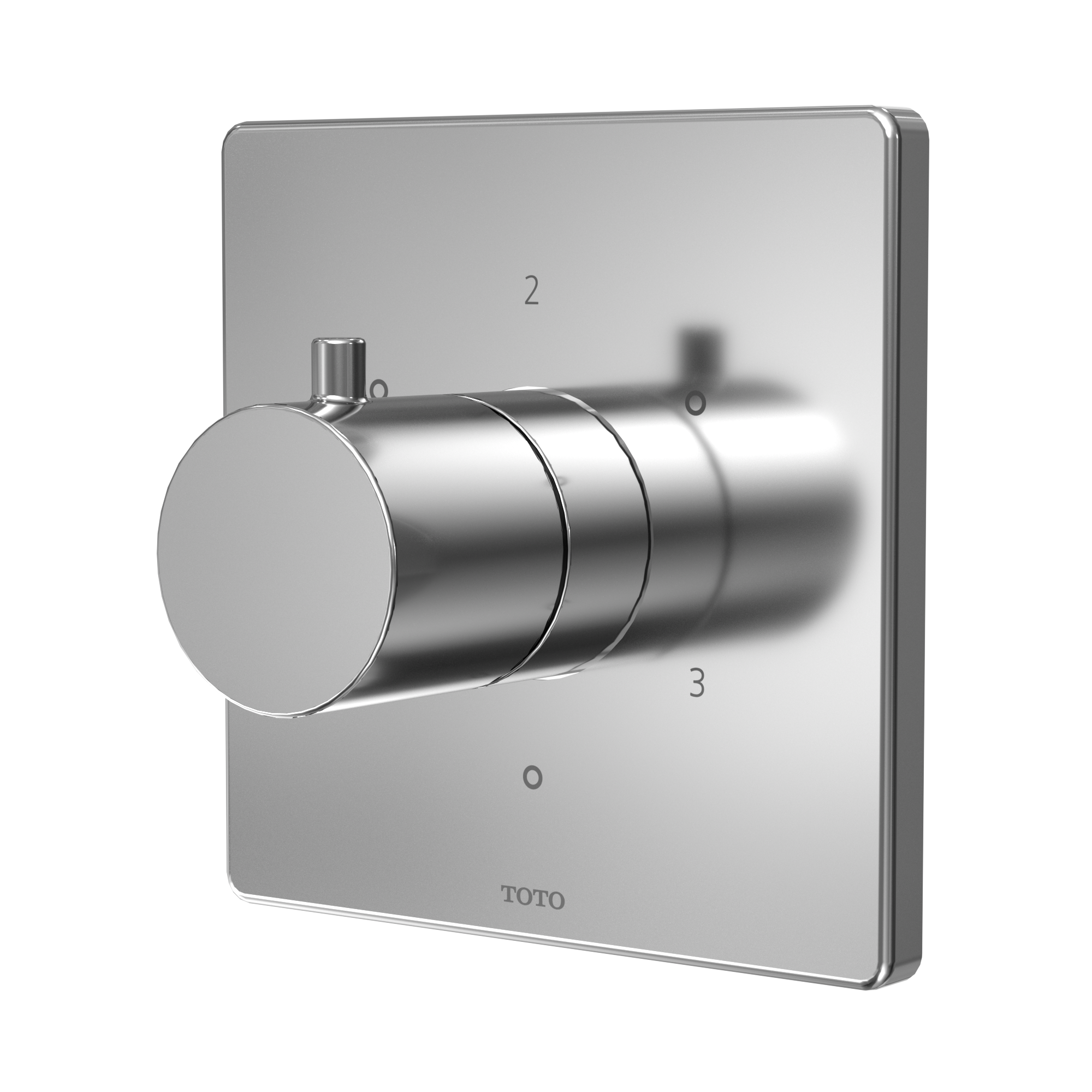 Toto Square Three-Way Diverter Shower Trim with Off, Polished Chrome - TBV02102U#CP