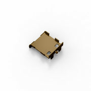 Satin bronze linear drain component with rectangular flat surface and mounting brackets on sides.