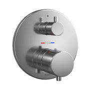 Toto Round Thermostatic Mixing Valve With Volume Control Shower Trim, Polished Chrome