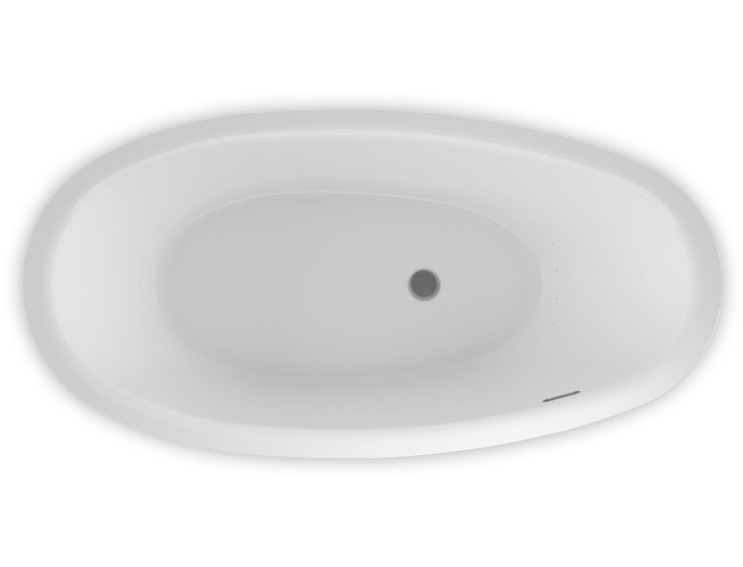 Bain Ultra Essencia 7236 Oval Freestanding 1-Person 55 Gallon Soaker Bathtub with Flat Deck in Black/White - BESSOFN0N-66