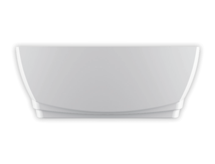Bain Ultra Esthesia 6436 Rectangular Freestanding 2-Person 59 Gallon Soaker Bathtub with 1-1/2" Standard Deck in Black/White - BEA3RF00N-66