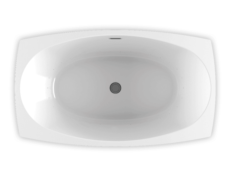 Bain Ultra Esthesia 6638 Rectangular Drop In 2-Person 59 Gallon Soaker Bathtub with Slim Deck in Biscuit - BEAMRD10N-02