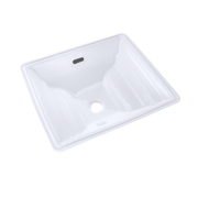 Toto Aimes Rectangular Undermount Bathroom Sink With CeFiONtect, Cotton White