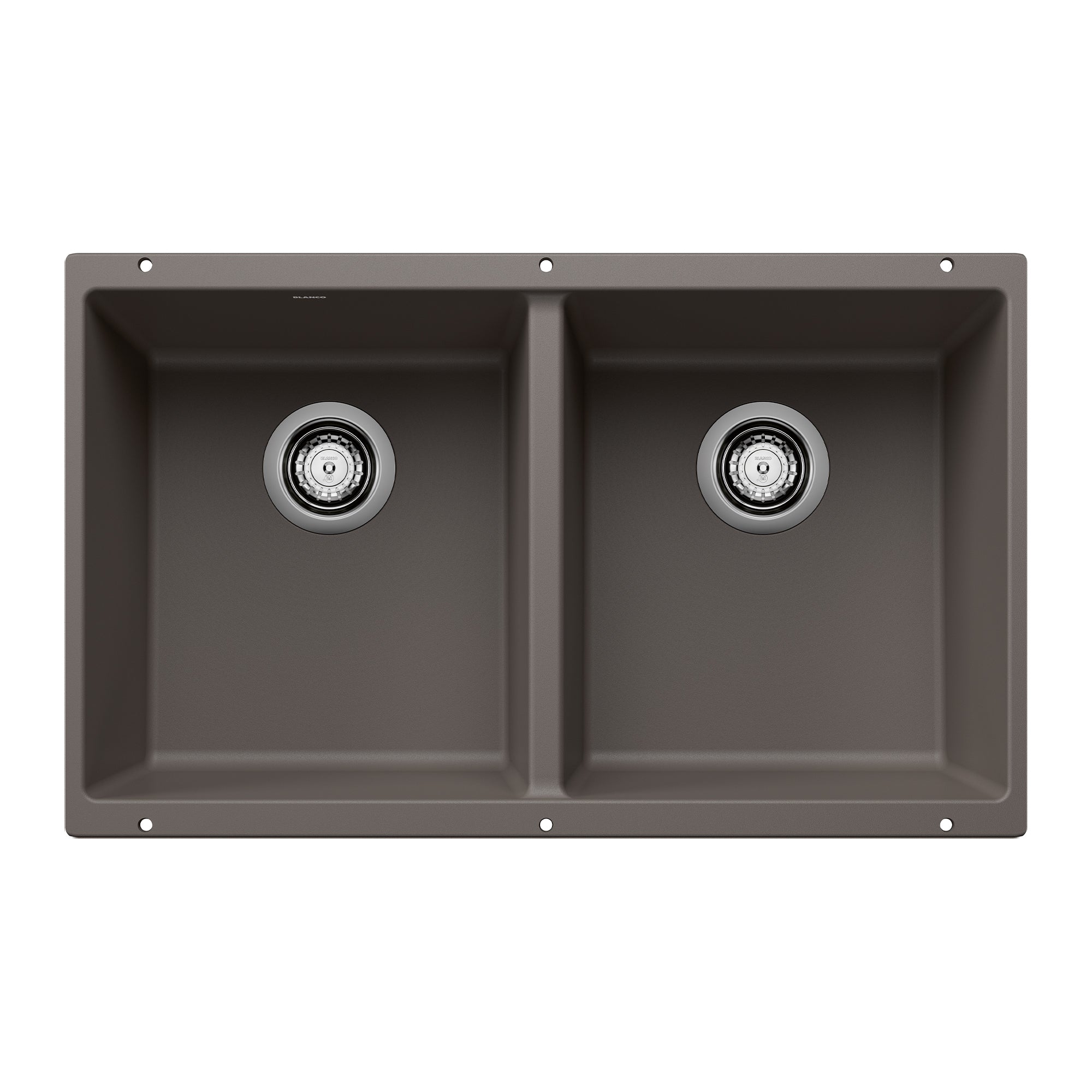 Blanco 527410: Precis Equal Double Bowl Sink - Volcano Gray