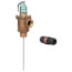 Bronze automatic reseating relief valve with coated thermostat and black disconnect component.