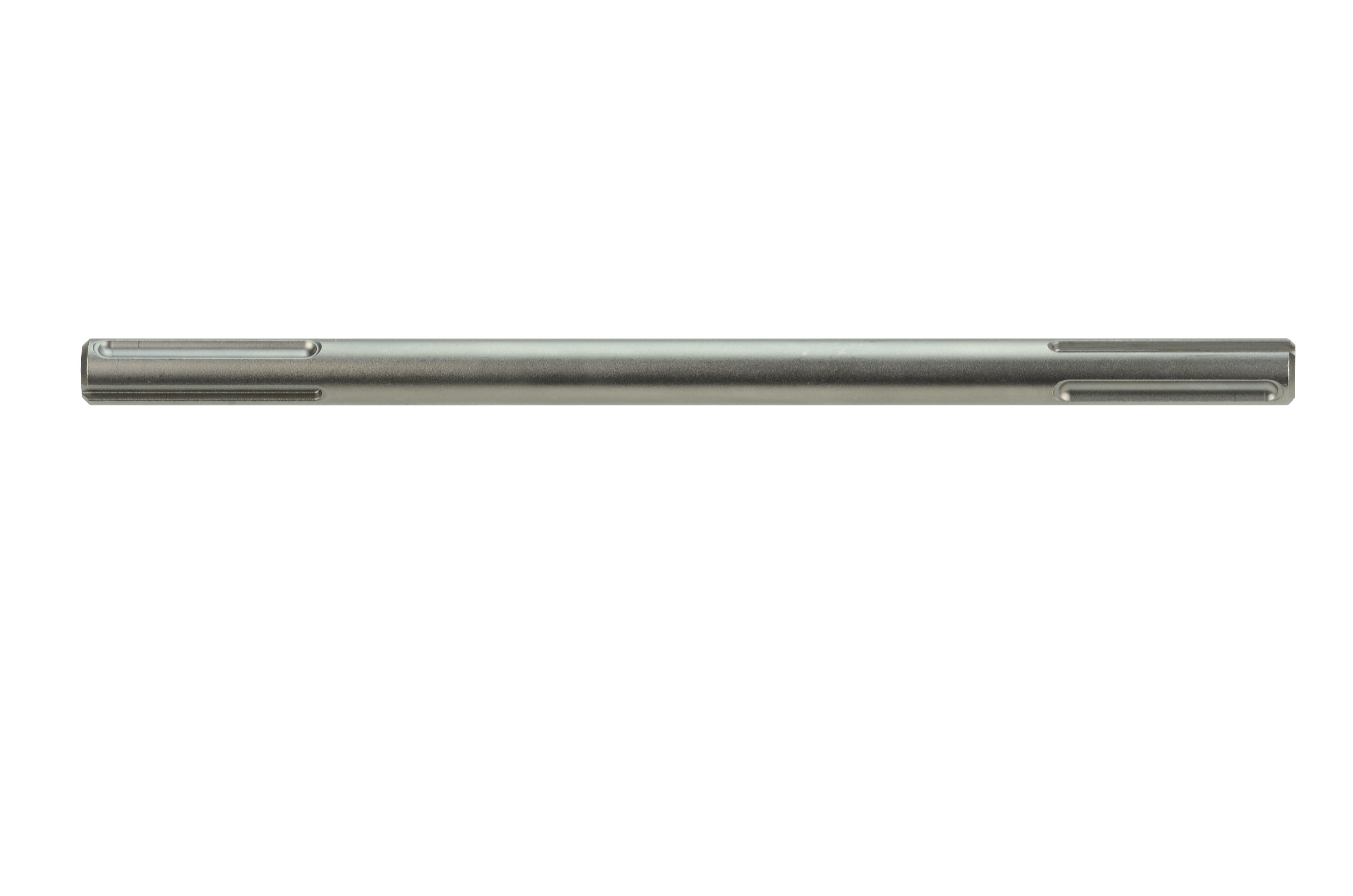 Steel shaft adapter with Max-Lok and SDS-Max connection ports on opposite ends.