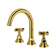 Rohl San Giovanni Widespread Lavatory Faucet With C-Spout in Unlacquered Brass - A2328XMULB-2