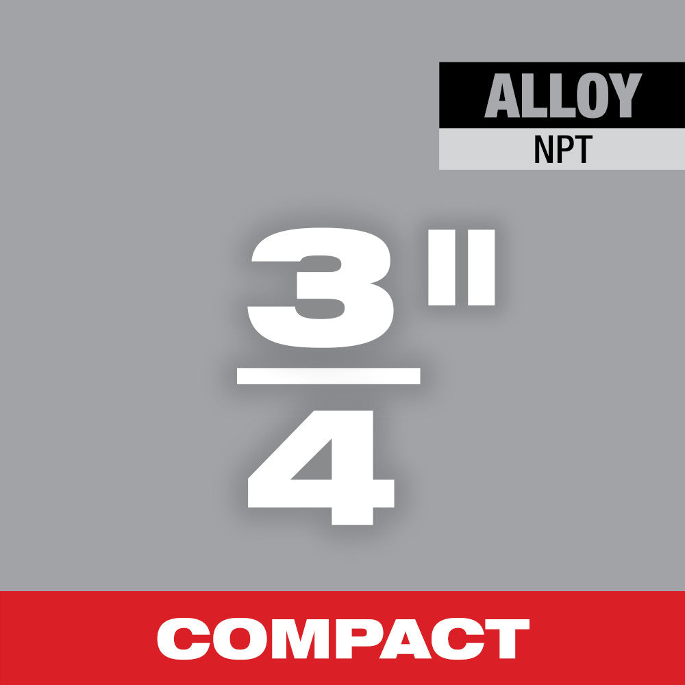 Milwaukee 3/4" ALLOY NPT compact pipe threading die head with forged aluminum construction.