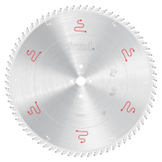 Freud 480mm circular saw blade with multiple teeth around perimeter and central mounting holes for horizontal beam saw.