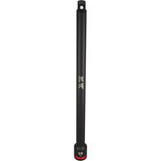 Black socket extension with 3/8" drive, 10" length, Milwaukee Shockwave branding on shaft.