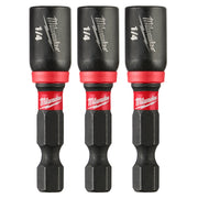 Milwaukee 49-66-4522 Shockwave Impact Duty 1/4" x 1-7/8" Magnetic Nut Driver 3PK