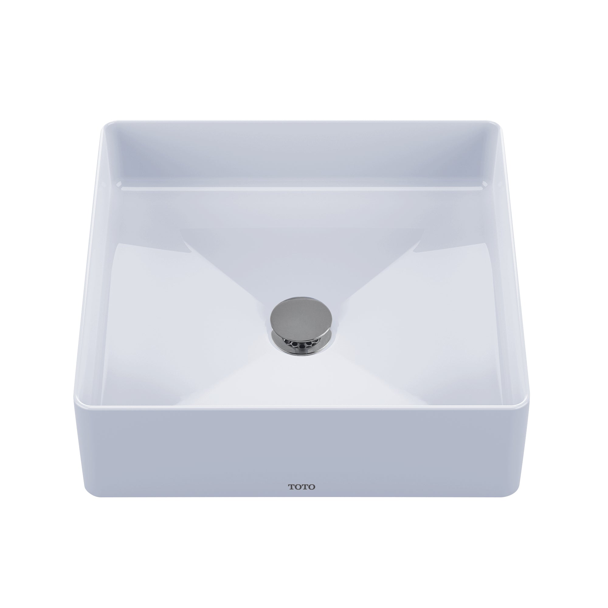 Toto Arvina Square Vessel Fireclay Bathroom Sink, Cotton White - LT574#01