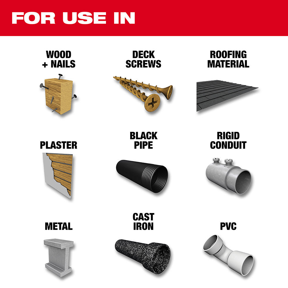 Milwaukee 6" The WRECKER carbide reciprocating saw blade with nitrus coating for cutting wood, nails, metal, and masonry.