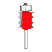 Freud 80-558 triple beading router bit with red cutting head, metal bearing and shank.