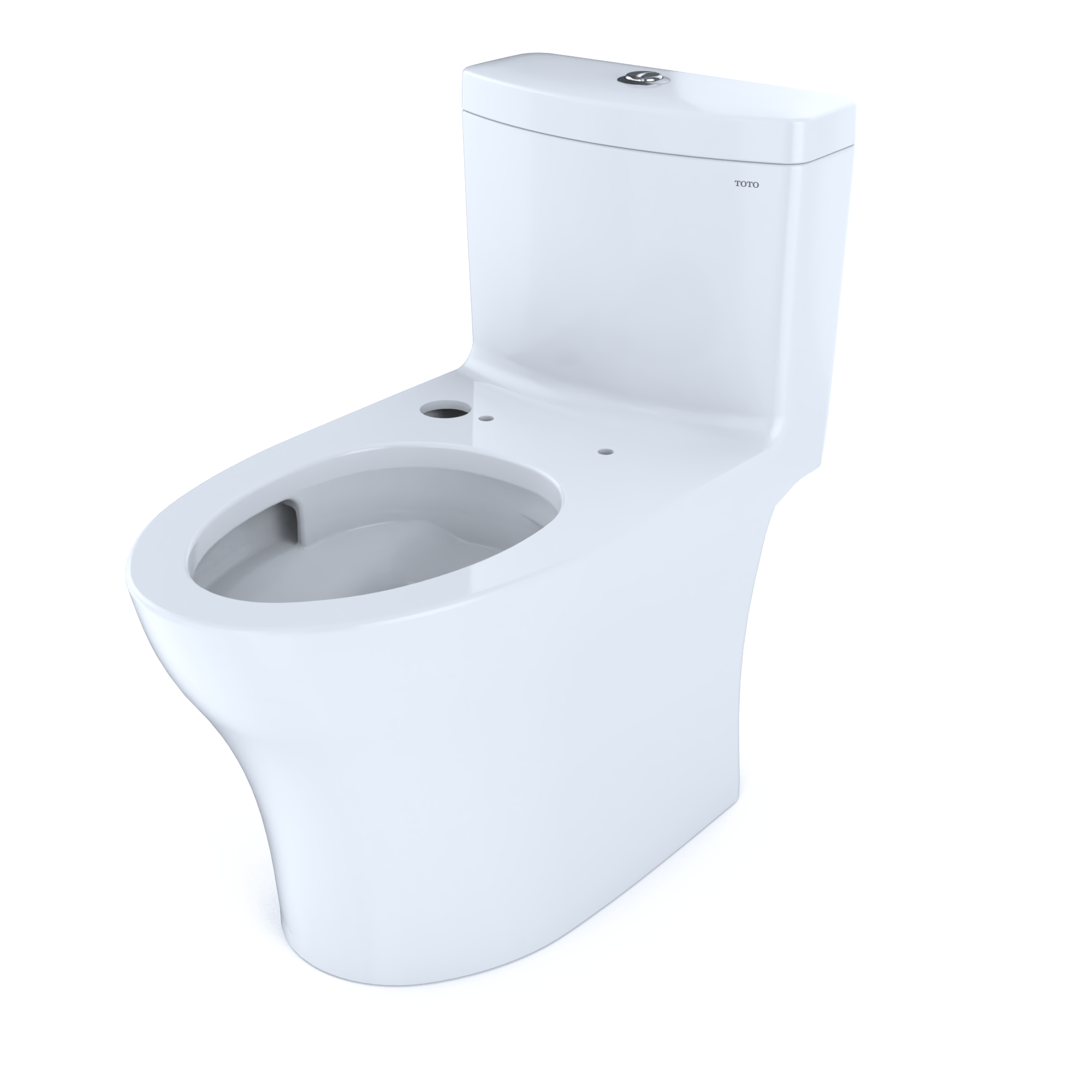 Toto Aquia IV One Piece Elongated Auto Flush Washlet+ Ready Universal Height Toilet with CEFIONTECT Dual Flush 0.9 and 1.28 GPF Less Seat in Cotton White