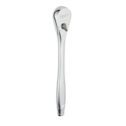 Milwaukee 1/2 in. drive ratchet with chrome finish and oval head featuring release lever.