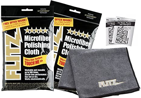 Flitz MC200 Microfiber Cloth - 2 Pack