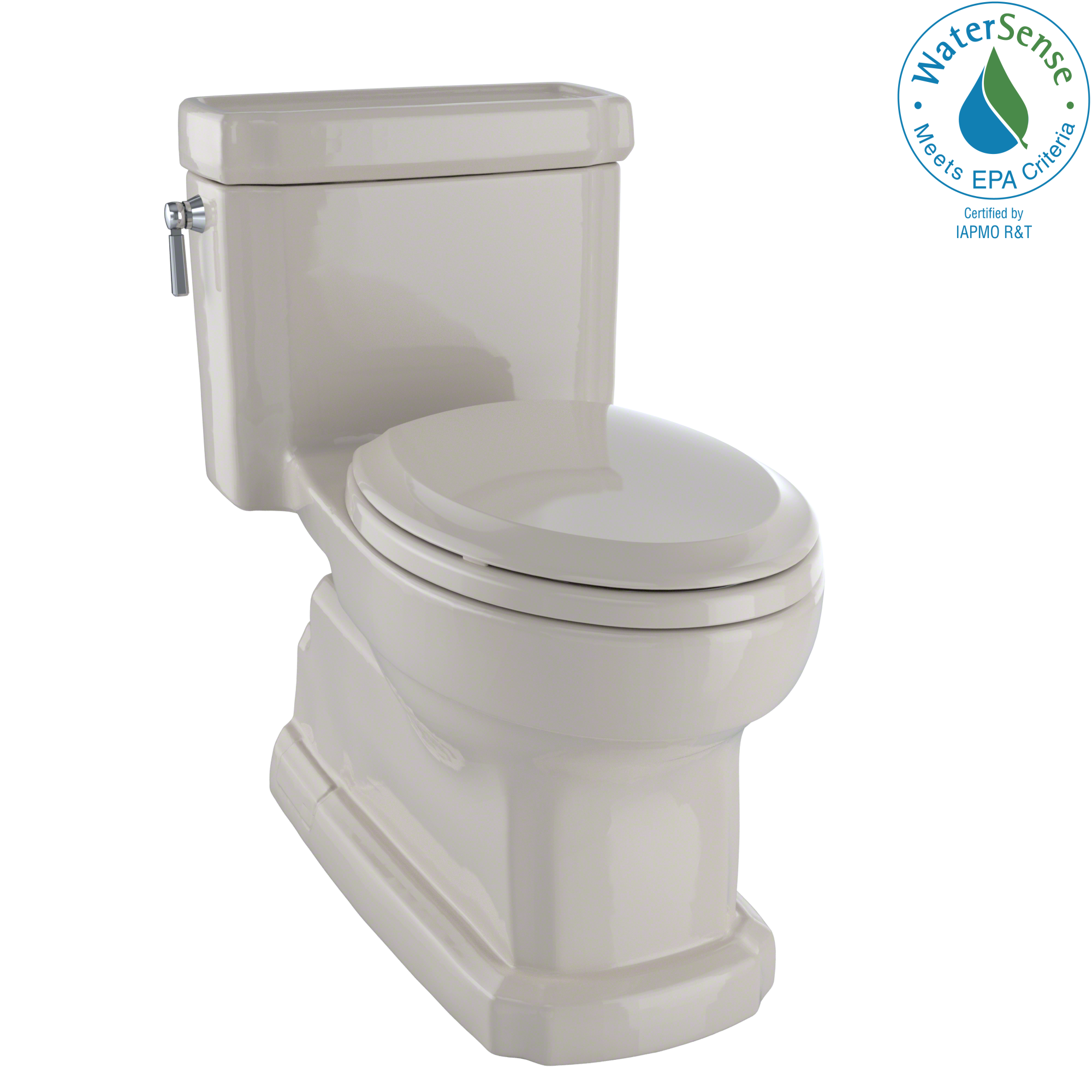 Toto Eco Guinevere Elongated Universal Height Toilet with CEFIONTECT 1.28 GPF with SS224 SoftClose Seat in Bone