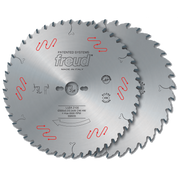 Freud carbide-tipped circular saw blade with alternating tooth design for ripping and crosscutting, 300mm diameter, 30mm bore